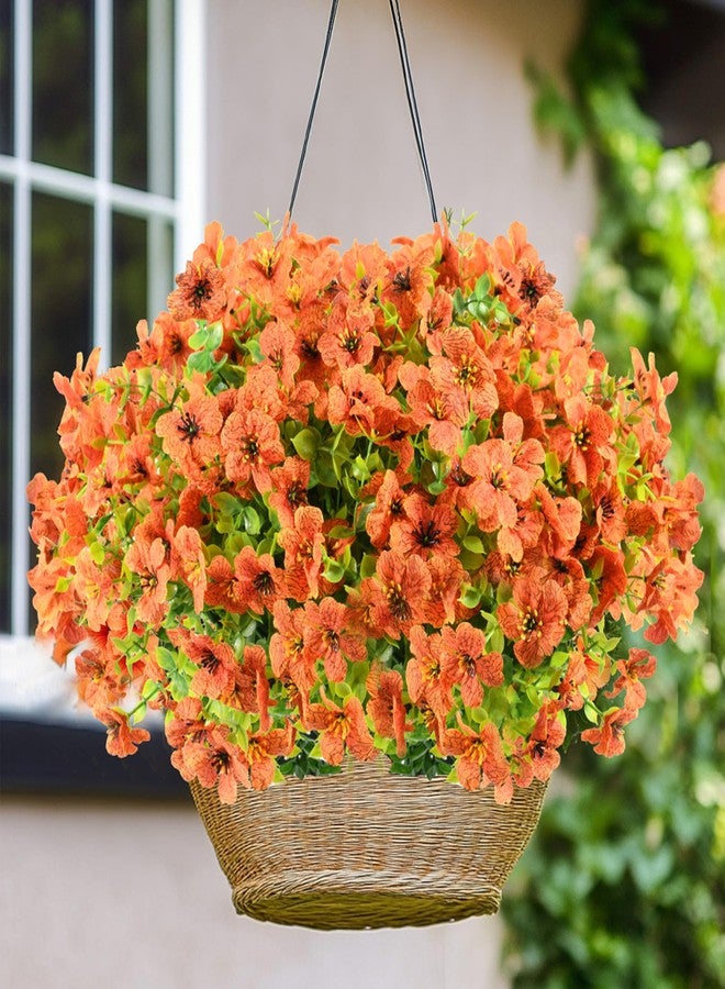 LYLYFAN 12 Bundles Artificial Fall Flowers Faux Mums for Outdoor Decoration Fake Fall Plants Flowers UV Resistant for Front Door Porch Patio Balcony Autumn Decor - Image 5